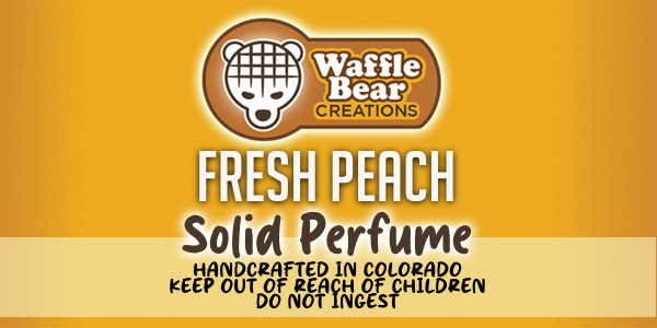 fresh peach solid perfume label