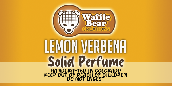 lemon verbena solid perfume label